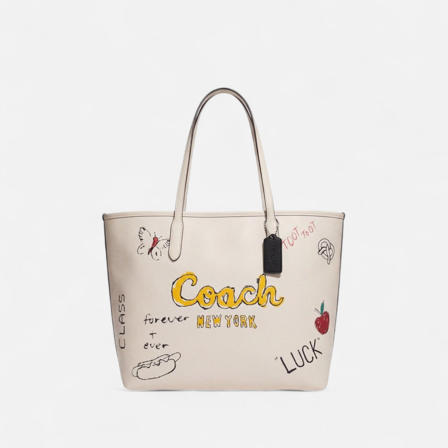 Coach New York "Graffiti Art" Leather Tote Bag